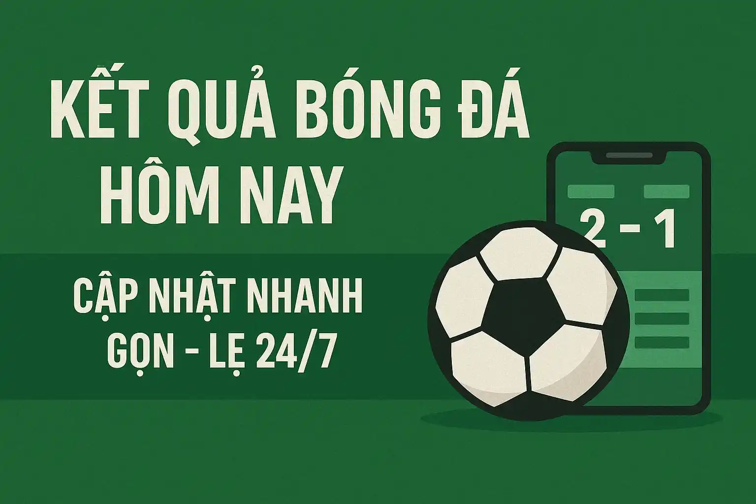 Kết quả bóng đá hôm nay cập nhật nhanh - gọn - lẹ 24/7